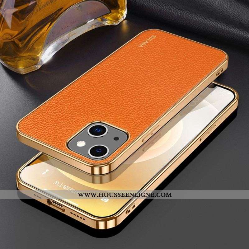 Coque iPhone 14 Style Cuir SULADA