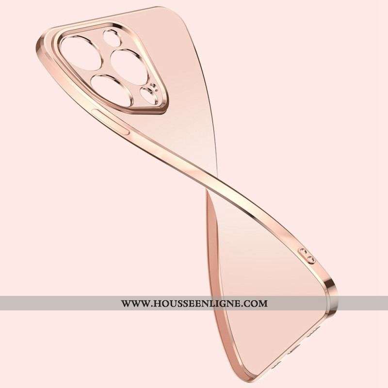 Coque iPhone 14 Style Métal Anneau-Support