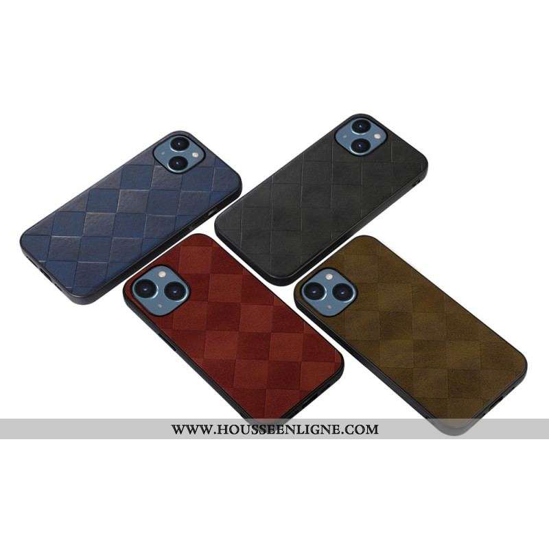 Coque iPhone 14 Texture Tissée