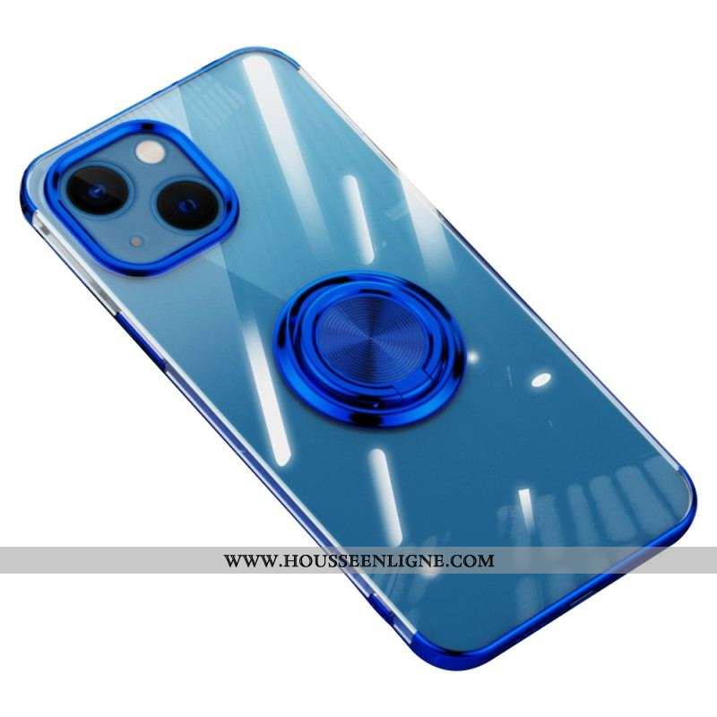 Coque iPhone 14 Transparente Anneau Rotatif