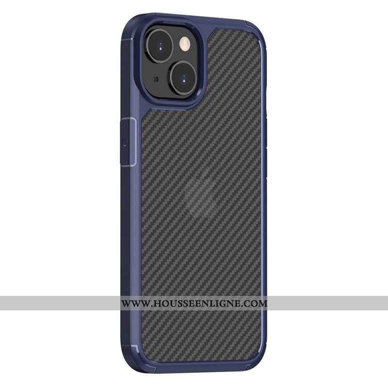 Coque iPhone 14 Transparente Fibre Carbone