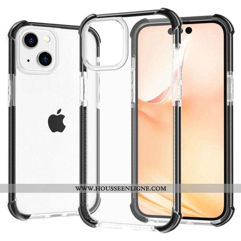 Coque iPhone 14 Transparente Rebords Colorés