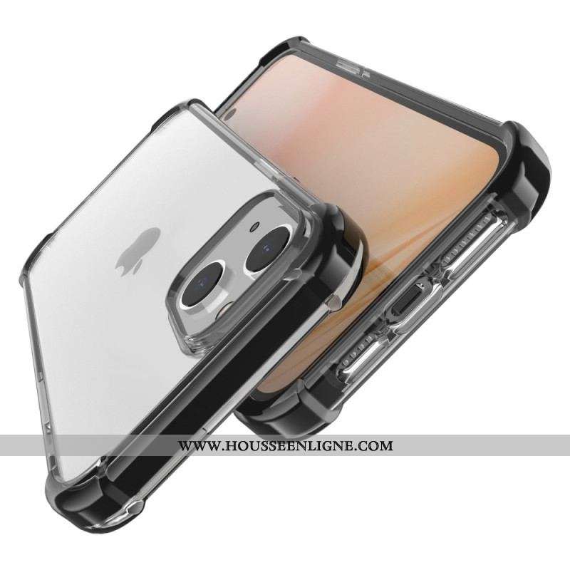 Coque iPhone 14 Transparente Rebords Colorés