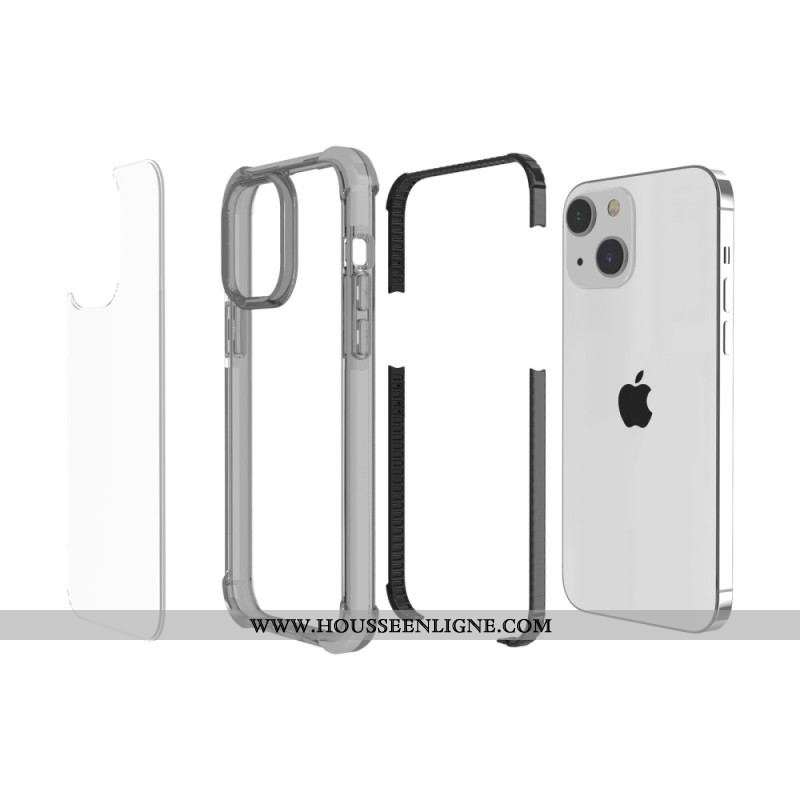 Coque iPhone 14 Transparente Rebords Colorés
