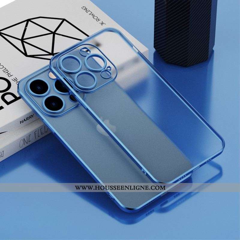 Coque iPhone 14 Transparente Style Métallisé