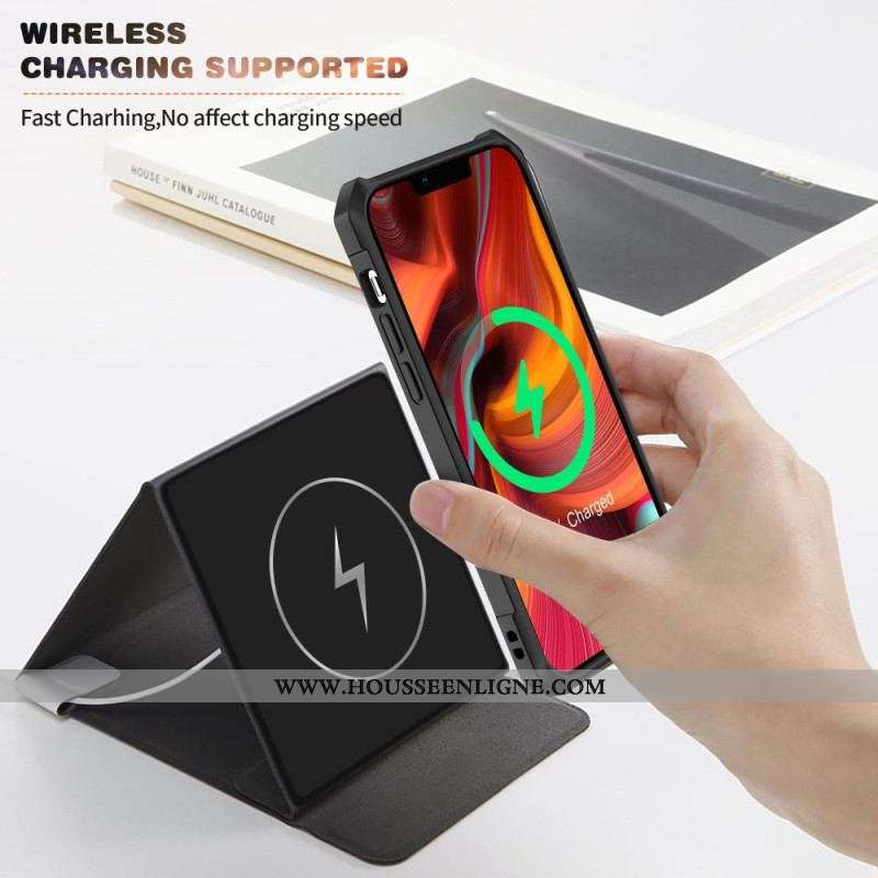 Coque iPhone 14 Transparente Texture Fibre Carbone