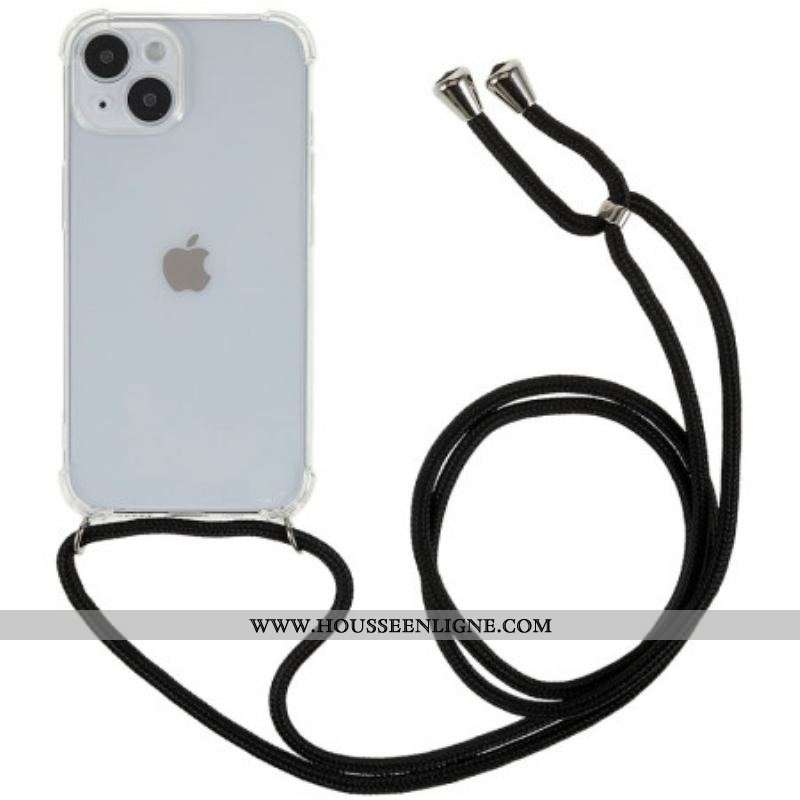 Coque iPhone 14 Transparente avec Cordon