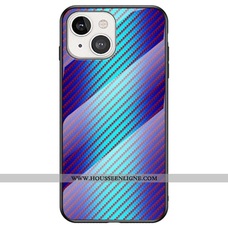 Coque iPhone 14 Verre Trempé Fibre Carbone