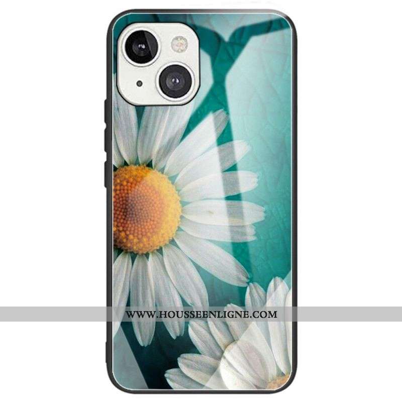 Coque iPhone 14 Verre Trempé Fleurs