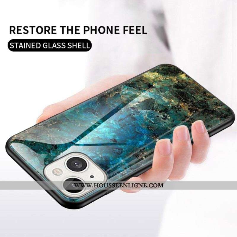 Coque iPhone 14 Verre Trempé Marbre