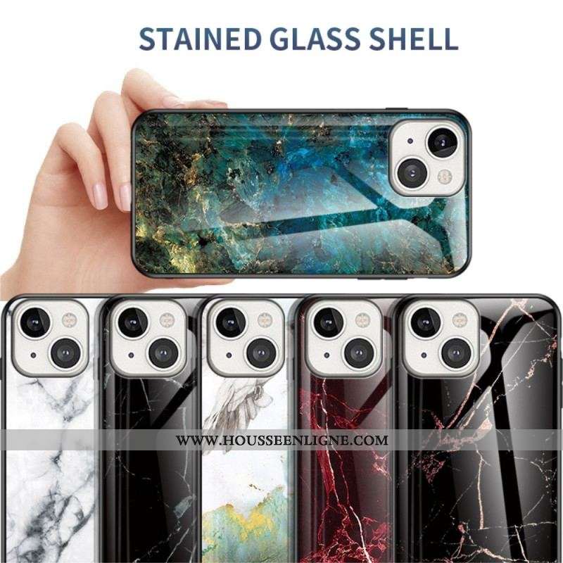 Coque iPhone 14 Verre Trempé Marbre