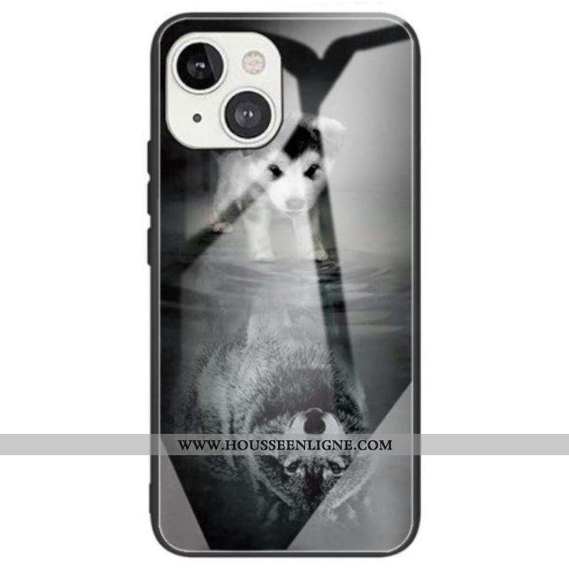 Coque iPhone 14 Verre Trempé Rêve de Chiot