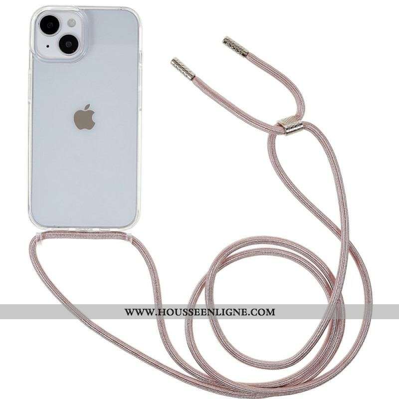 Coque iPhone 14 à Cordon Transparente