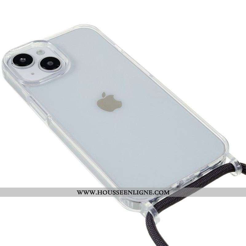 Coque iPhone 14 à Cordon Transparente
