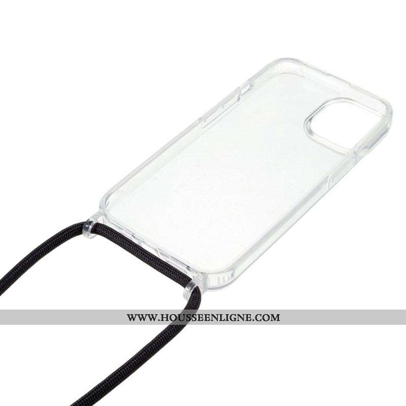 Coque iPhone 14 à Cordon Transparente