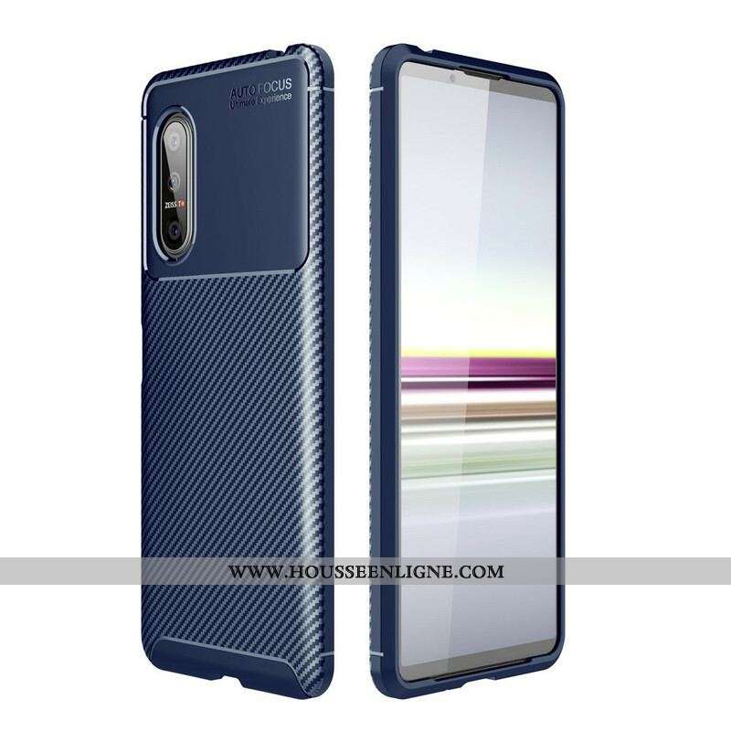 Coque sony Xperia 5 II Flexible Texture Fibre Carbone