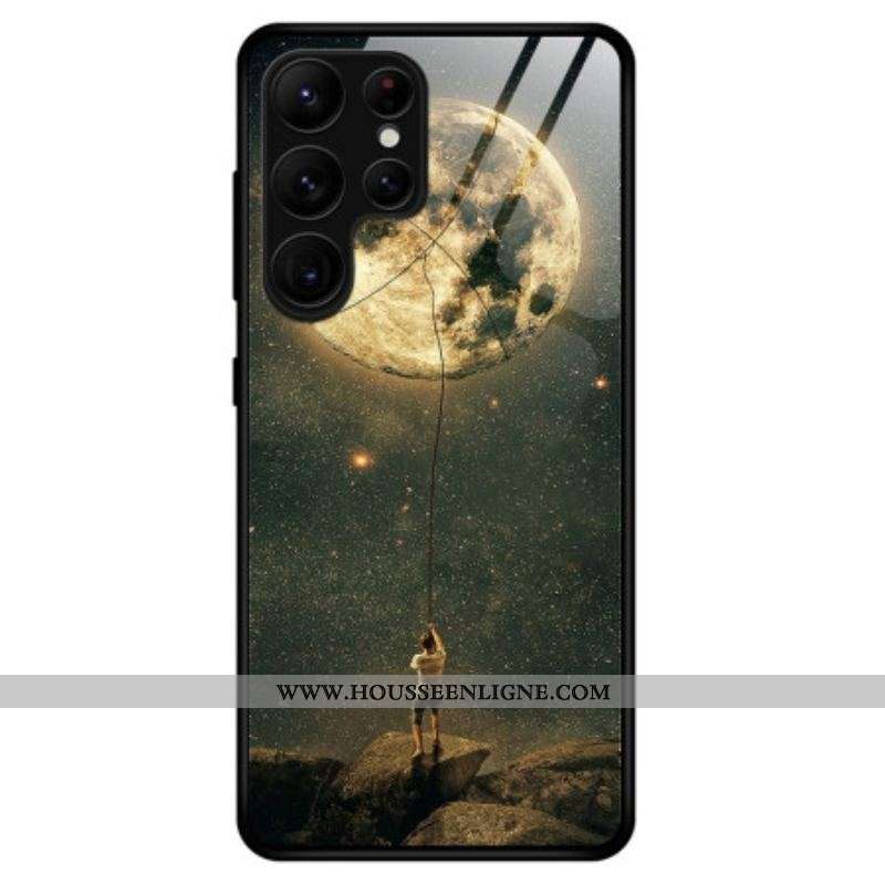 CoqueSamsung Galaxy S23 Ultra 5G Verre Trempé l'Homme à la Lune