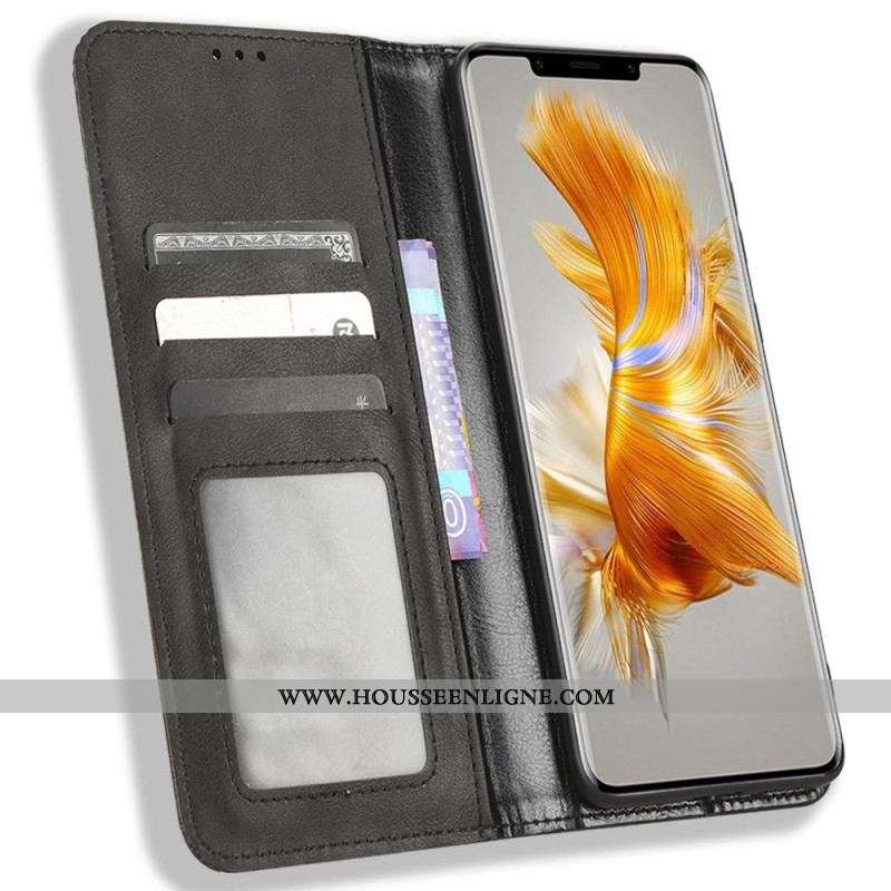 Flip Cover Huawei Mate 50 Pro Style Cuir Vintage