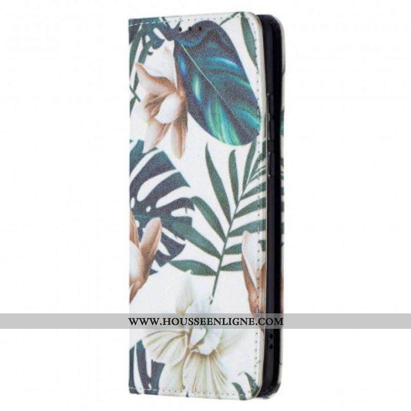 Flip Cover Huawei P50 Pro Feuilles
