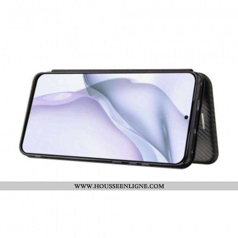 Flip Cover Huawei P50 Pro Fibre Carbone