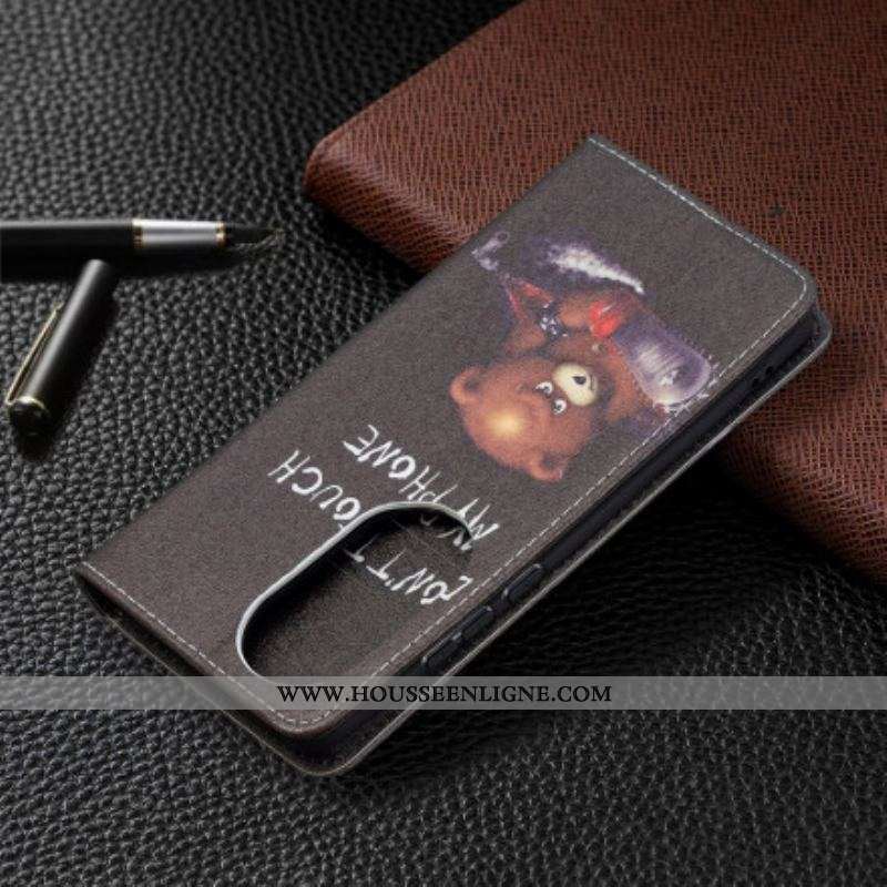 Flip Cover Huawei P50 Pro Ours Dangereux