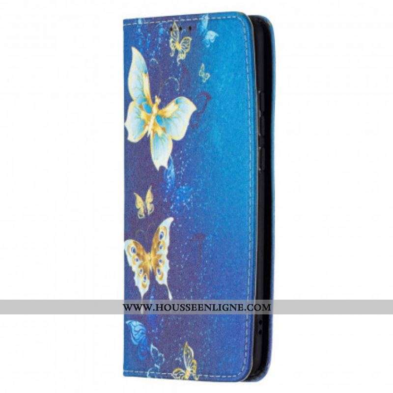 Flip Cover Huawei P50 Pro Papillons Colorés