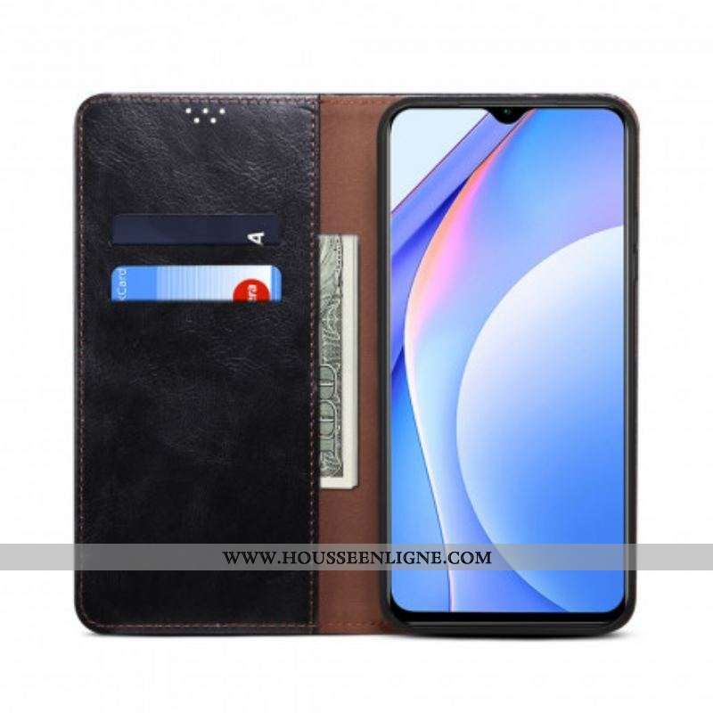 Flip Cover Huawei P50 Pro Simili Cuir Ciré