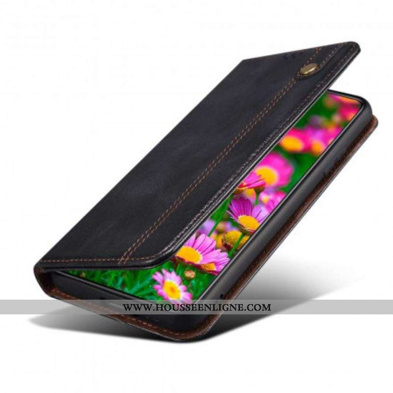 Flip Cover Huawei P50 Pro Simili Cuir Ciré