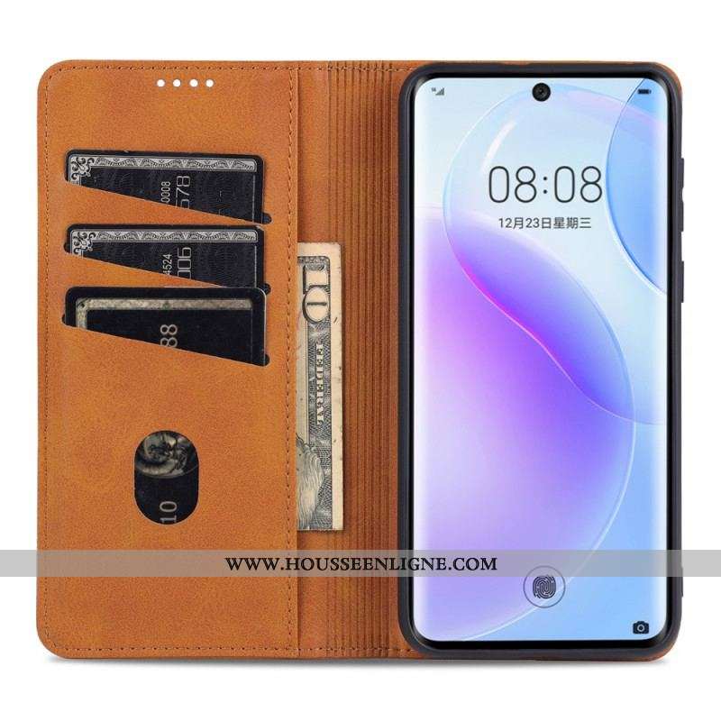 Flip Cover Huawei P50 Pro Style Cuir AZNS