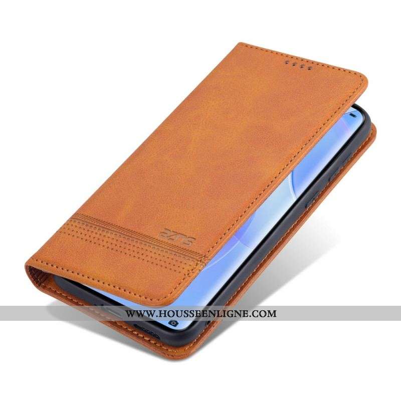 Flip Cover Huawei P50 Pro Style Cuir AZNS