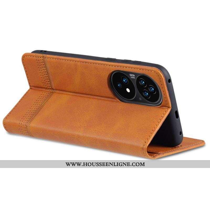 Flip Cover Huawei P50 Pro Style Cuir AZNS