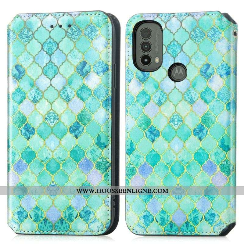 Flip Cover Moto E40 / E30 / E20 Artistique RFID