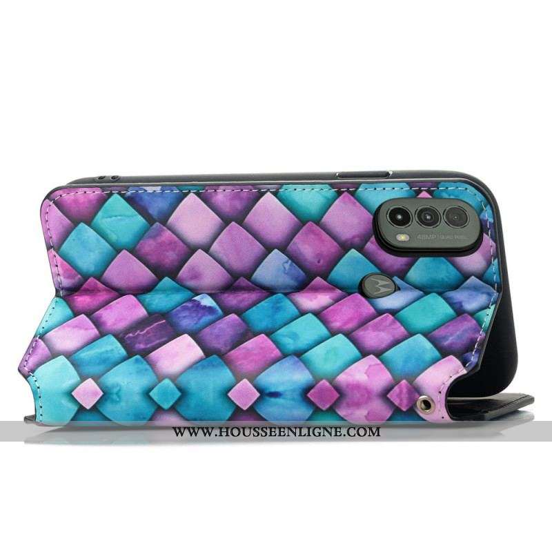 Flip Cover Moto E40 / E30 / E20 Artistique RFID