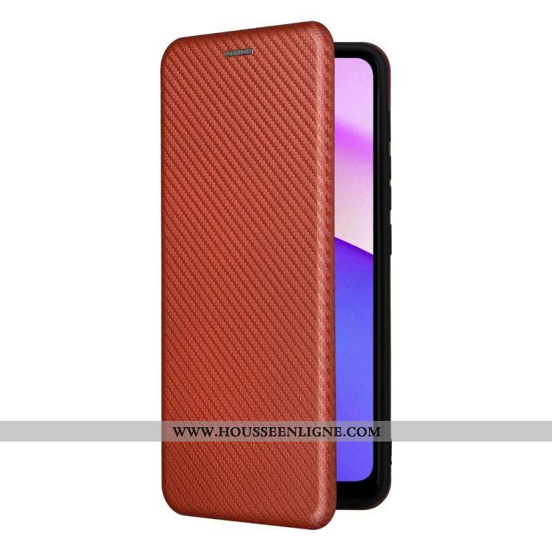 Flip Cover Moto E40 / E30 / E20 Fibre Carbone