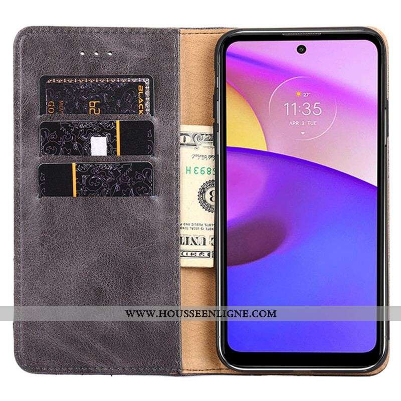 Flip Cover Moto E40 / E30 / E20 Style Cuir Rivet