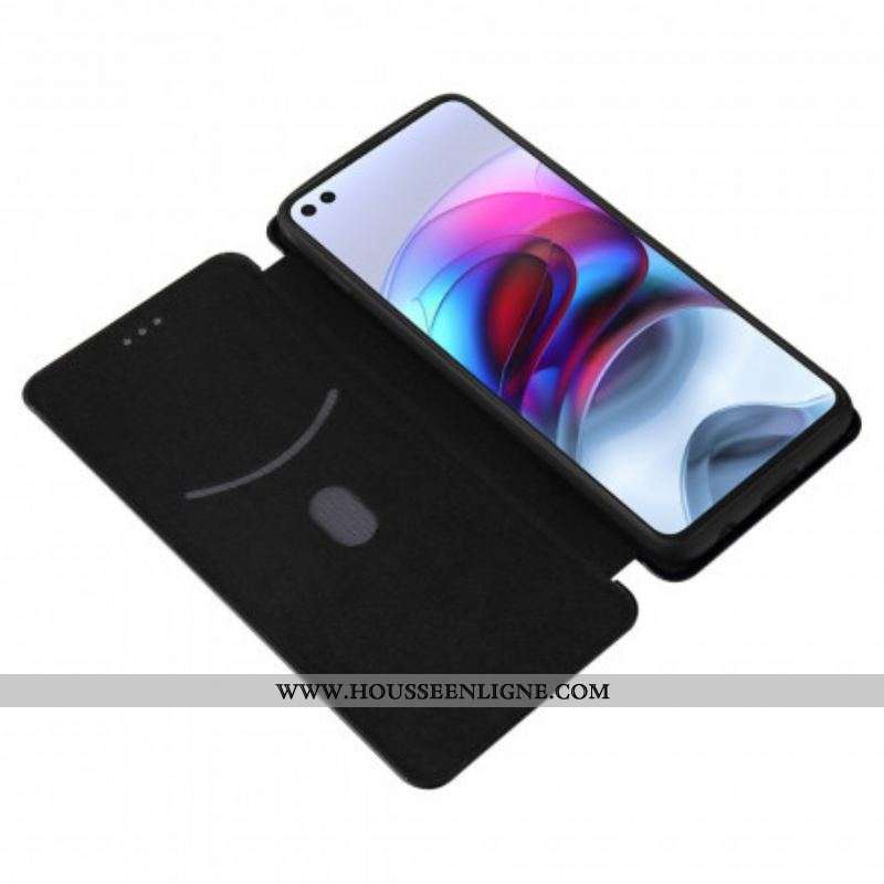Flip Cover Moto G100 Silicone Carbone