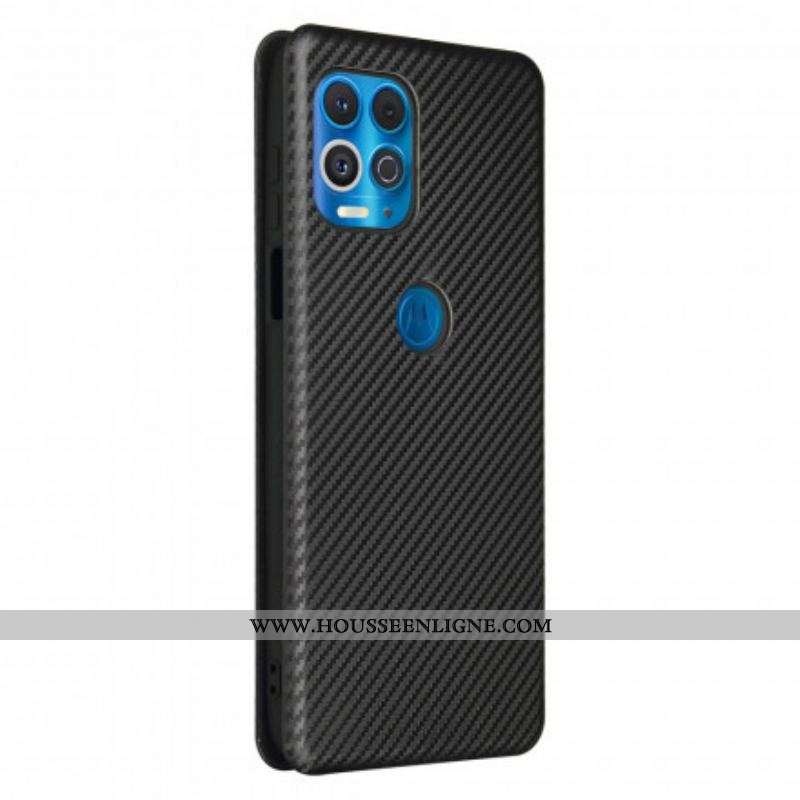 Flip Cover Moto G100 Silicone Carbone