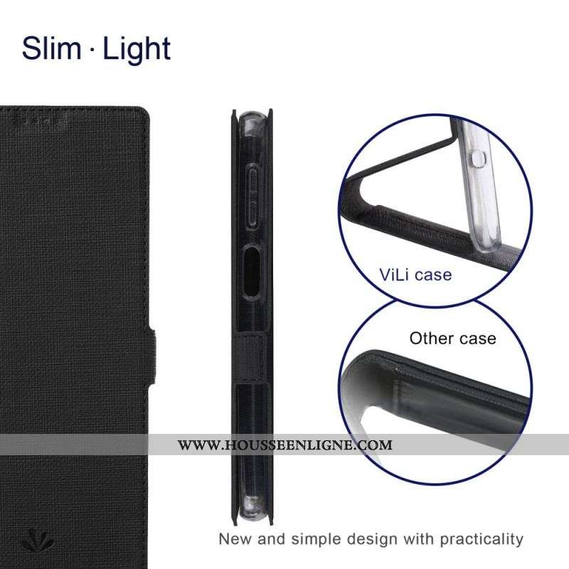 Flip Cover Moto G200 5G Texturée VILI DMX