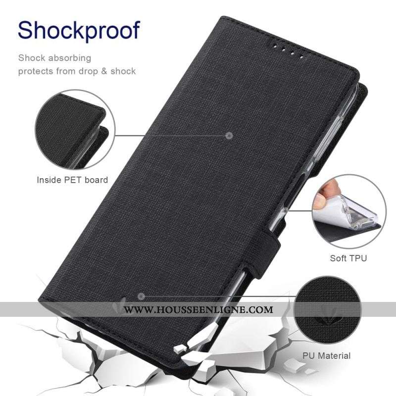 Flip Cover Moto G200 5G Texturée VILI DMX