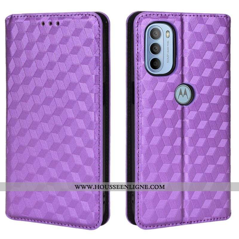 Flip Cover Moto G41 / G31 Effet Cuir Diamant
