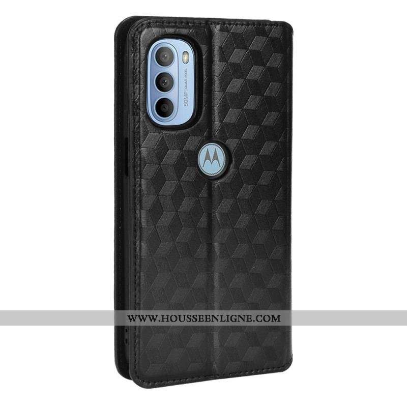 Flip Cover Moto G41 / G31 Effet Cuir Diamant
