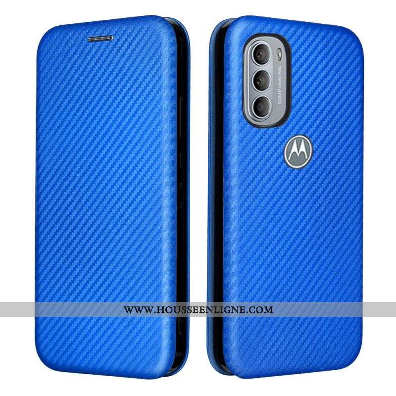 Flip Cover Moto G41 / G31 Silicone Carbone