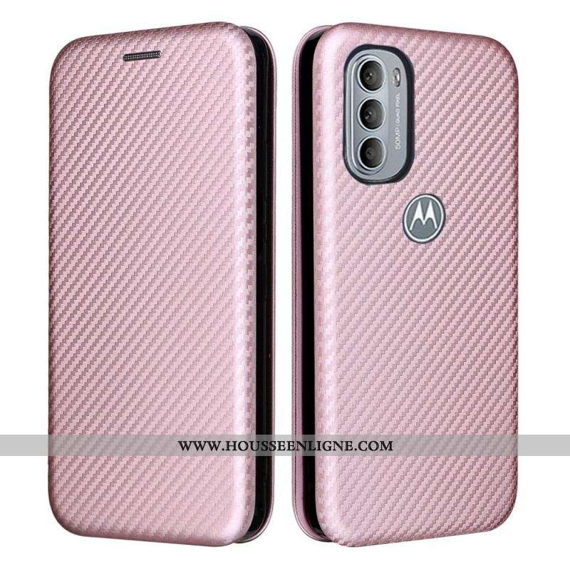 Flip Cover Moto G41 / G31 Silicone Carbone