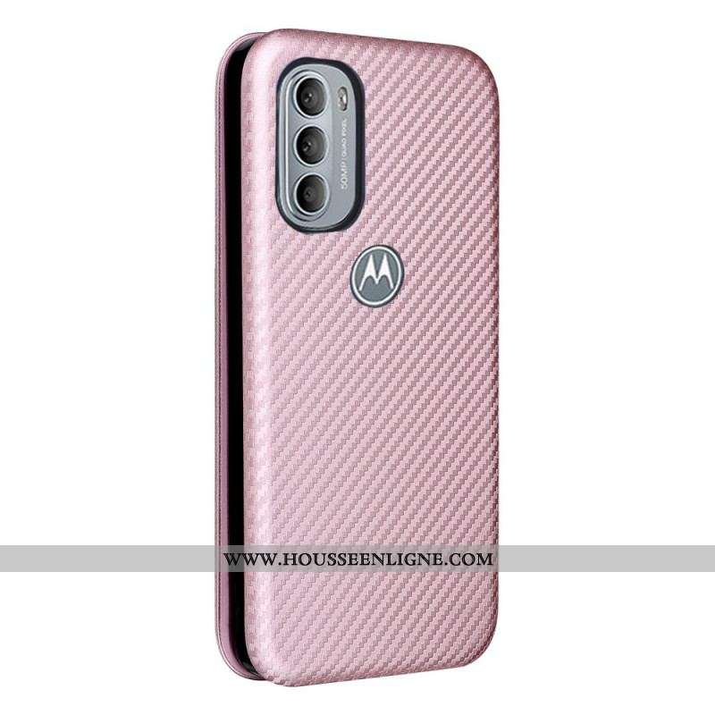 Flip Cover Moto G41 / G31 Silicone Carbone