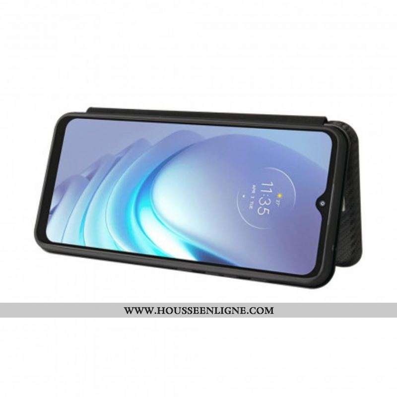 Flip Cover Moto G50 Silicone Carbone