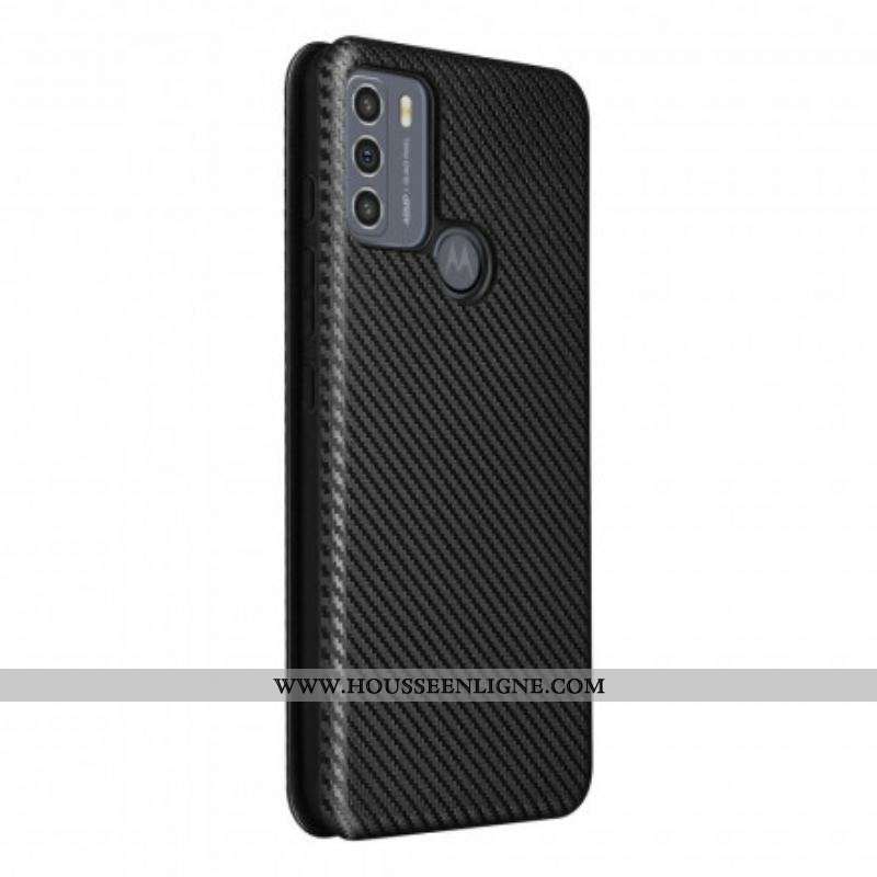 Flip Cover Moto G50 Silicone Carbone