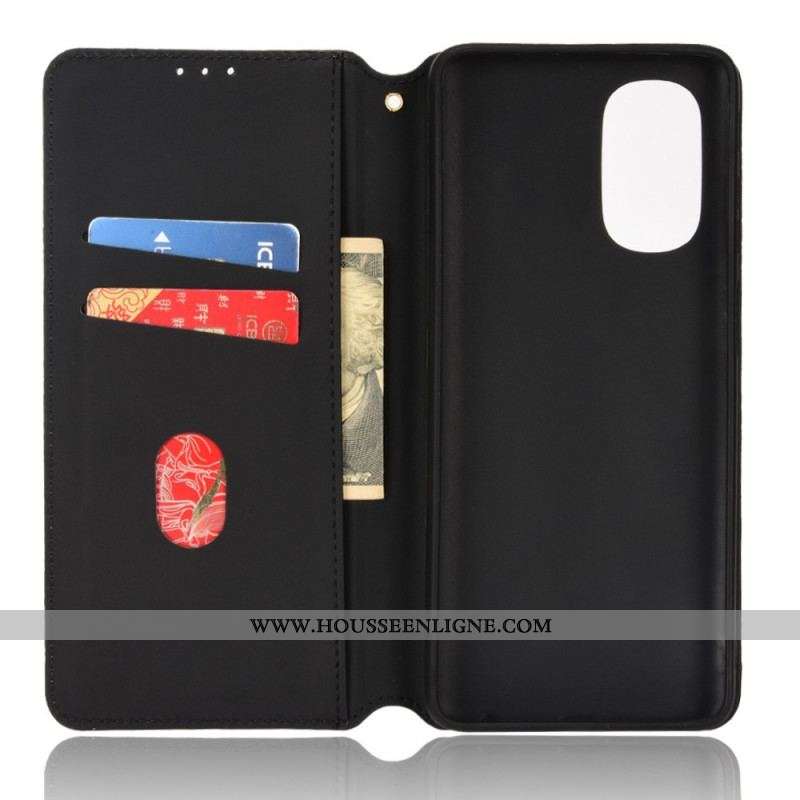 Flip Cover Moto G51 5G Effet Cuir Diamant