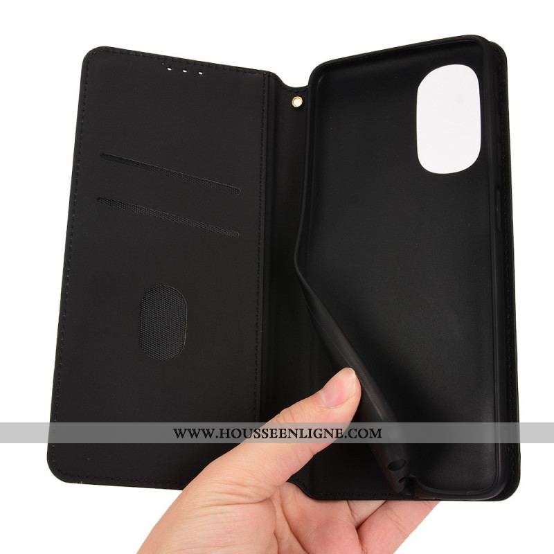 Flip Cover Moto G51 5G Effet Cuir Diamant