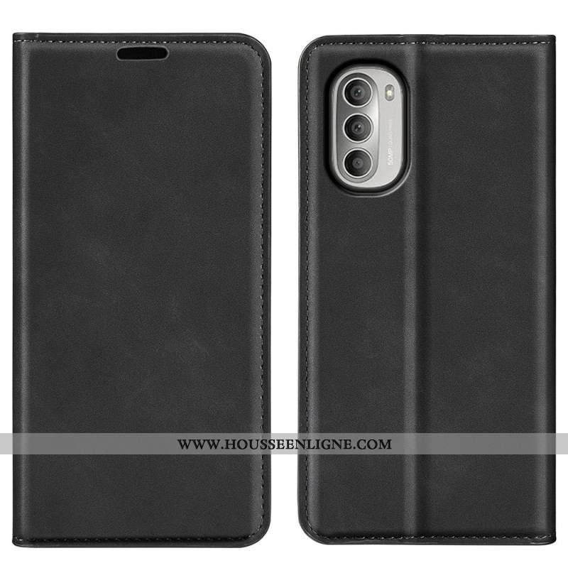 Flip Cover Moto G51 5G Effet Cuir Douceur Soie