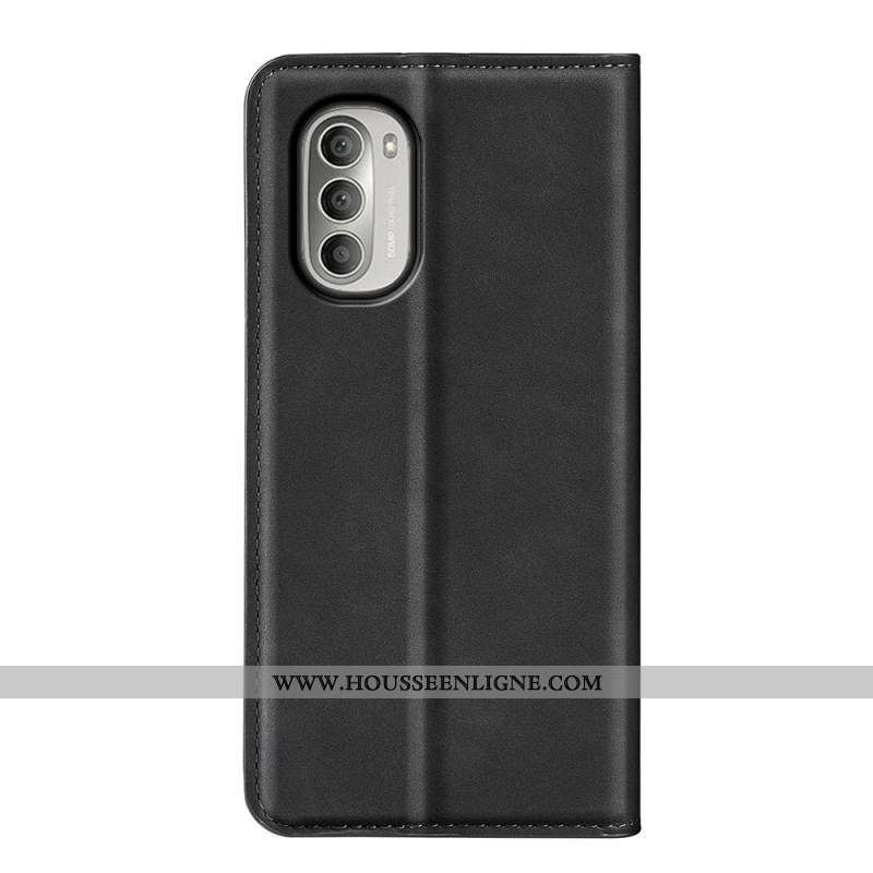 Flip Cover Moto G51 5G Effet Cuir Douceur Soie